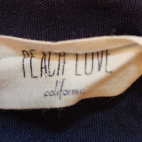 Peach Love x ModCloth Navy Orange Dinosaur Print Tulip Sleeve Dress, Sz M - Picture 8 of 9